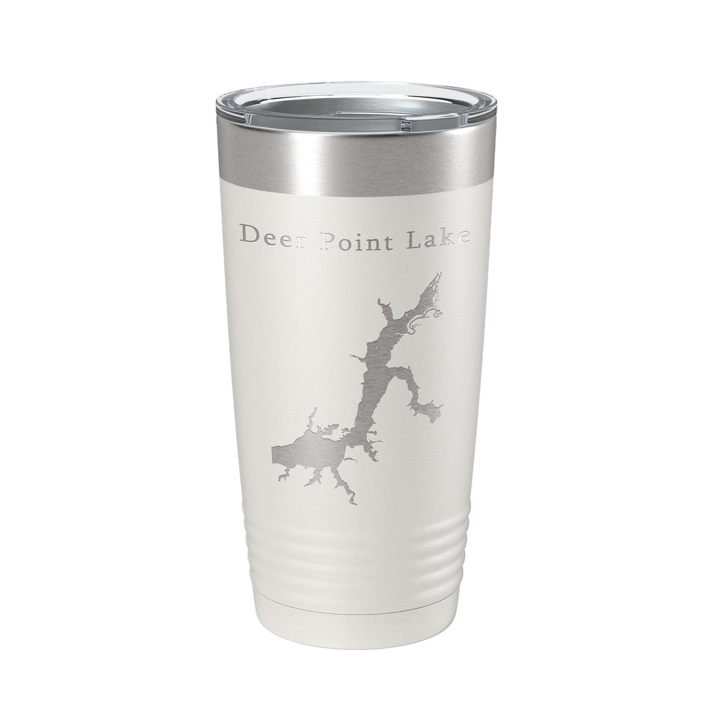 Deer Point Lake Map Tumbler Travel Mug Insulated Laser Engraved Coffee Cup Florida 20 oz