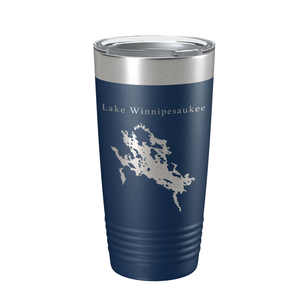 Lake Winnipesaukee Map Tumbler Travel Mug Insulated Laser Engraved Coffee Cup New Hampshire 20 oz