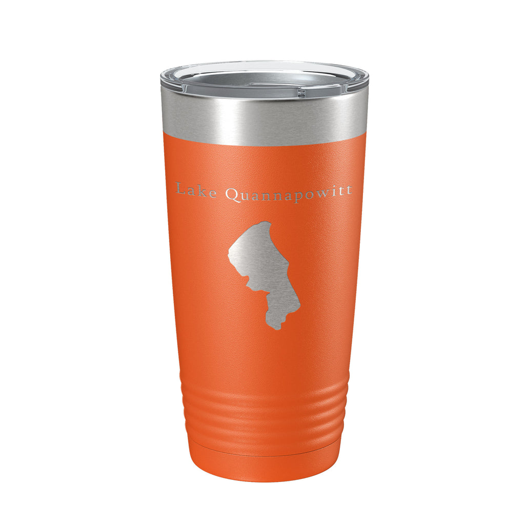 Lake Quannapowitt Map Tumbler Travel Mug Insulated Laser Engraved Coffee Cup Massachusetts 20 oz