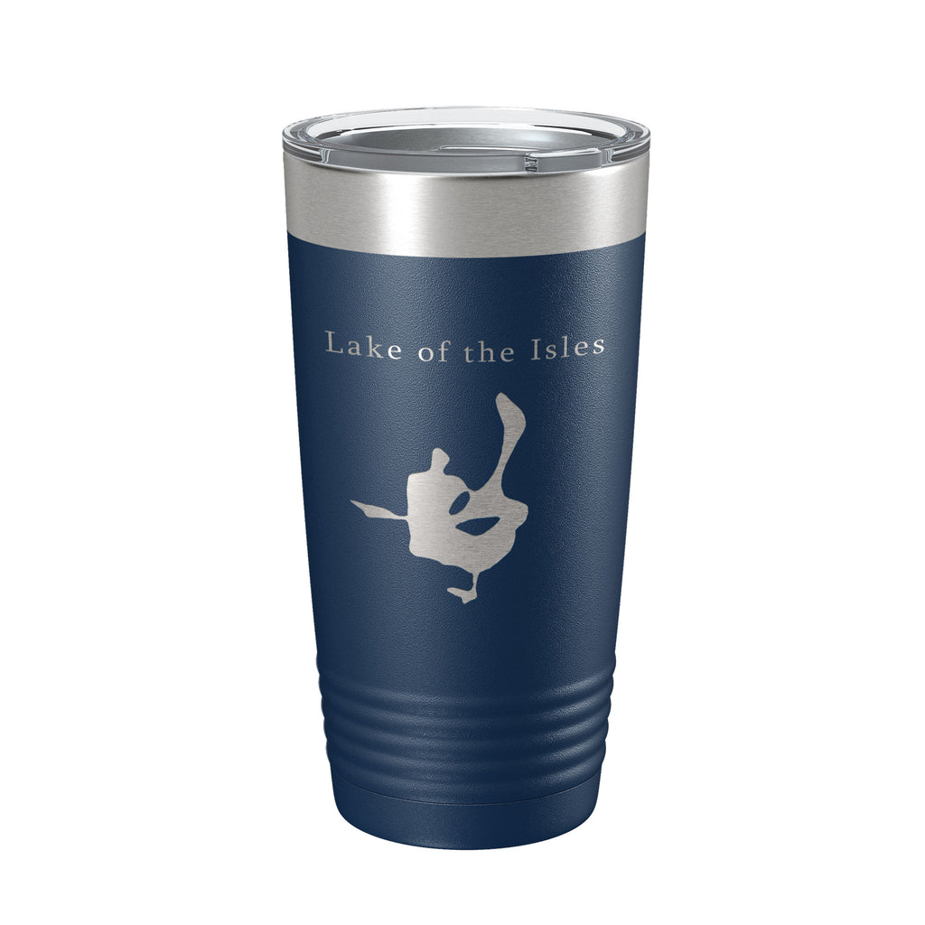 Lake of the Isles Map Tumbler Travel Mug Insulated Laser Engraved Coffee Cup Minneapolis Minnesota 20 oz