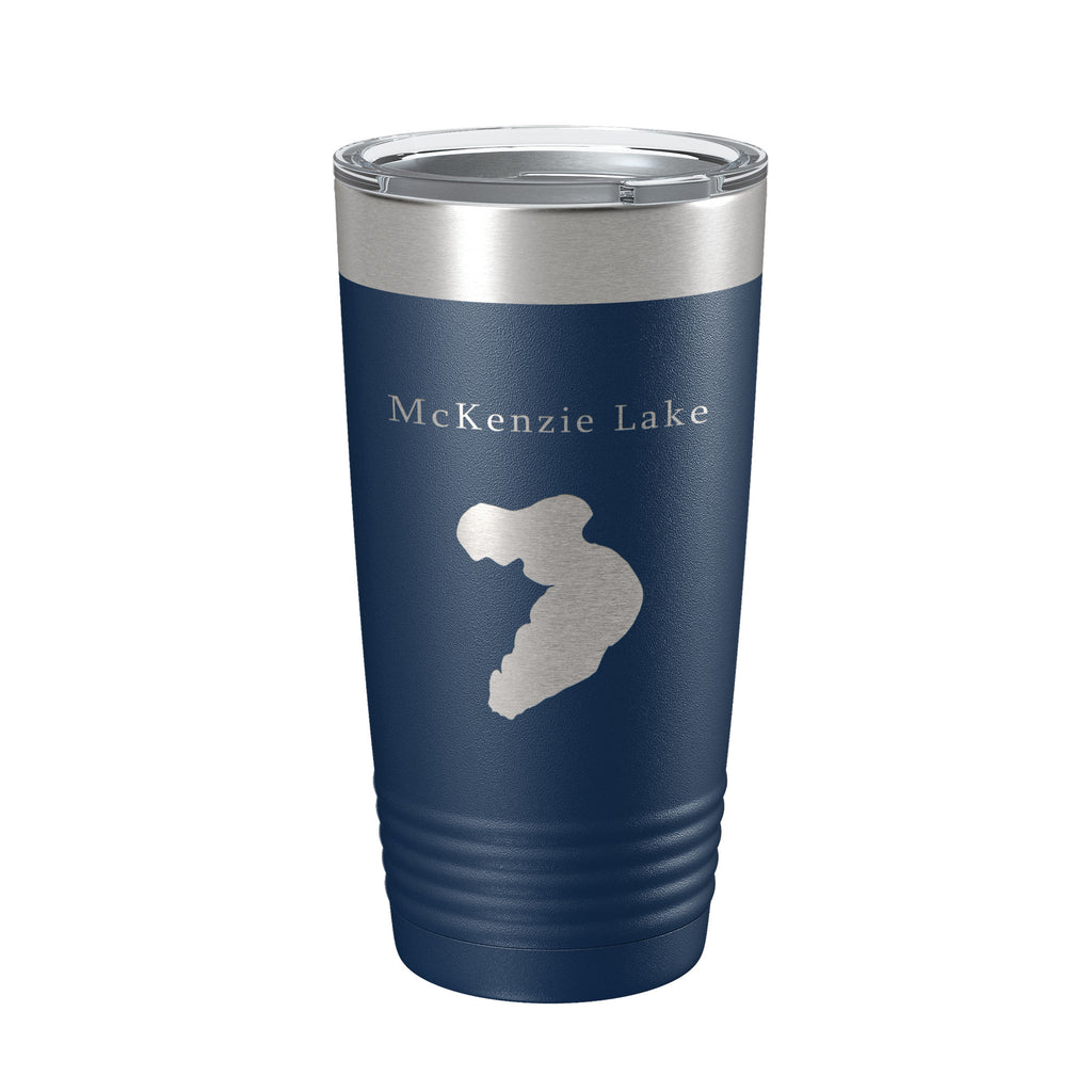 McKenzie Lake Map Tumbler Travel Mug Insulated Laser Engraved Coffee Cup Wisconsin 20 oz