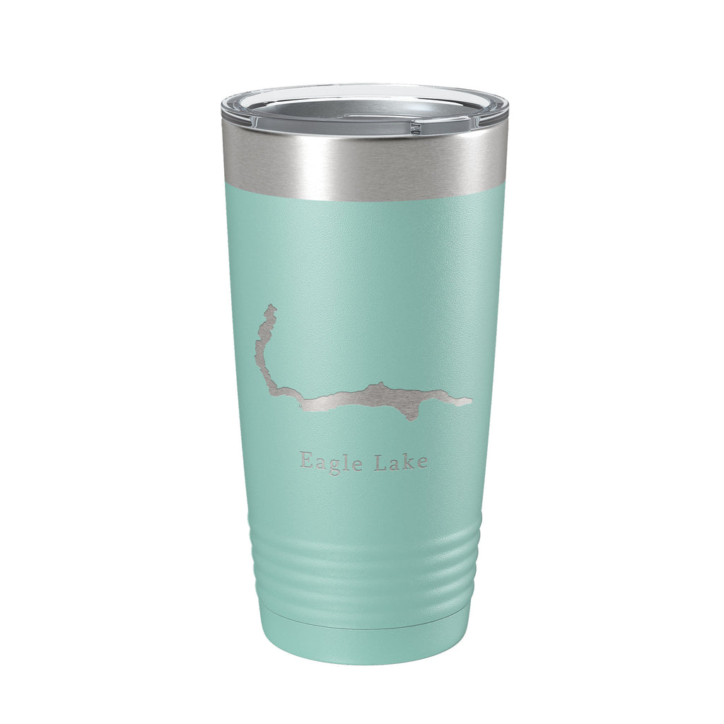 Eagle Lake Map Tumbler Travel Mug Insulated Laser Engraved Coffee Cup Maine 20 oz