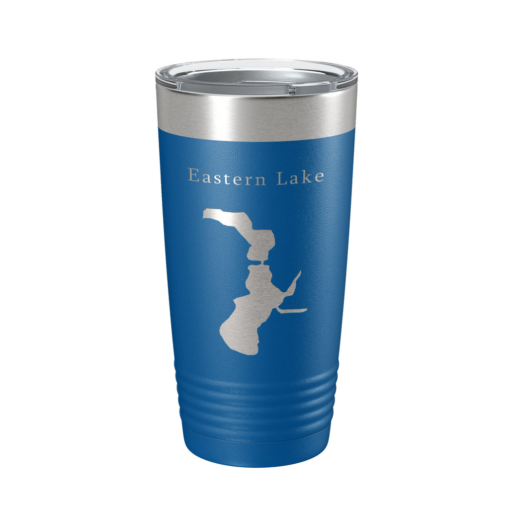 Eastern Lake Map Tumbler Travel Mug Insulated Laser Engraved Coffee Cup Florida 20 oz