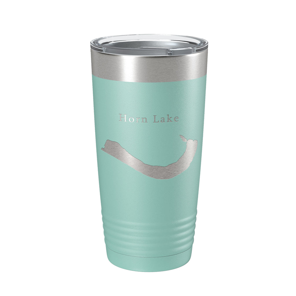 Horn Lake Map Tumbler Travel Mug Insulated Laser Engraved Coffee Cup Mississippi 20 oz