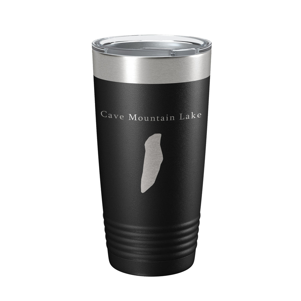 Cave Mountain Lake Map Tumbler Travel Mug Insulated Laser Engraved Coffee Cup Natural Bridge Virginia 20 oz