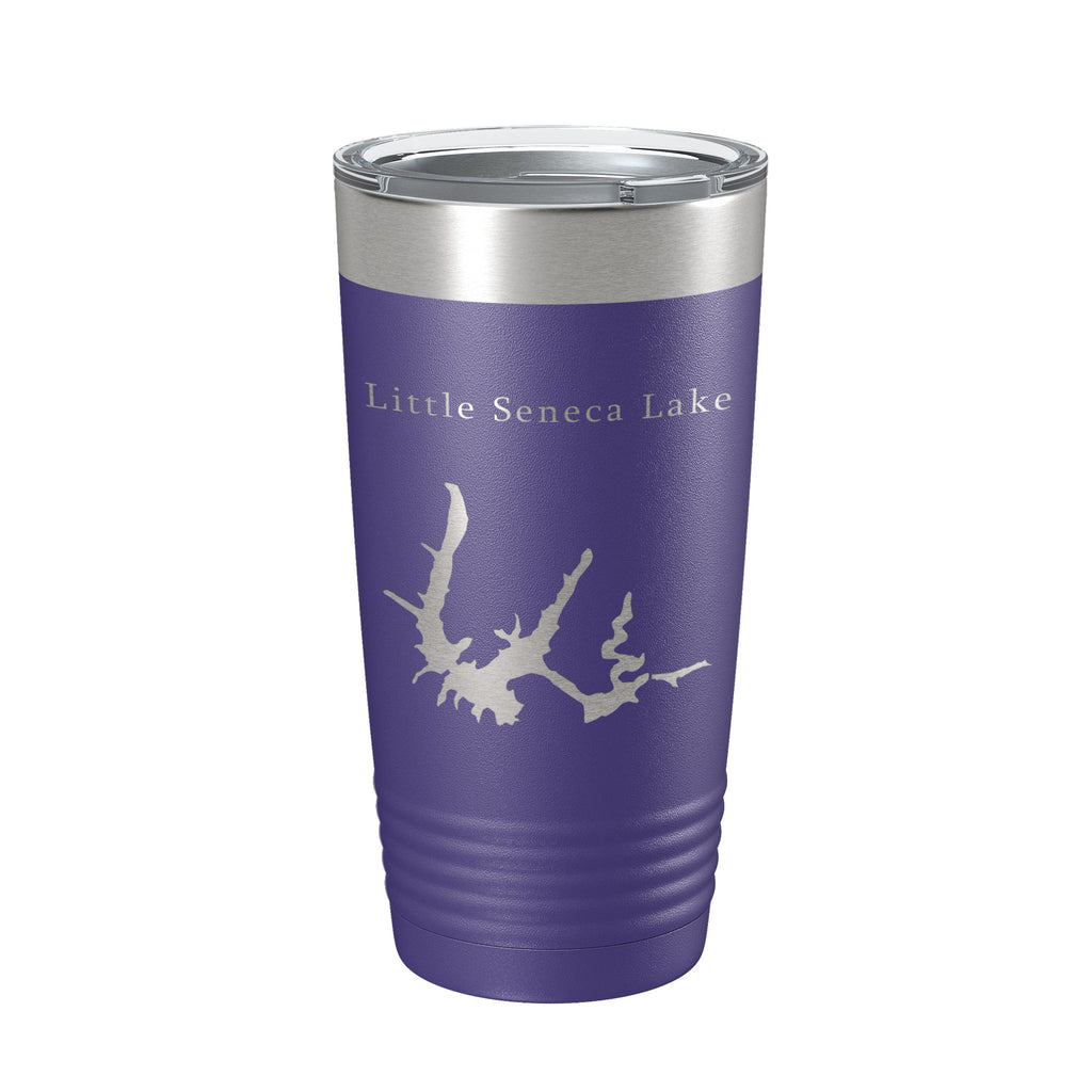 Little Seneca Lake Map Tumbler Travel Mug Insulated Laser Engraved Coffee Cup Maryland 20 oz