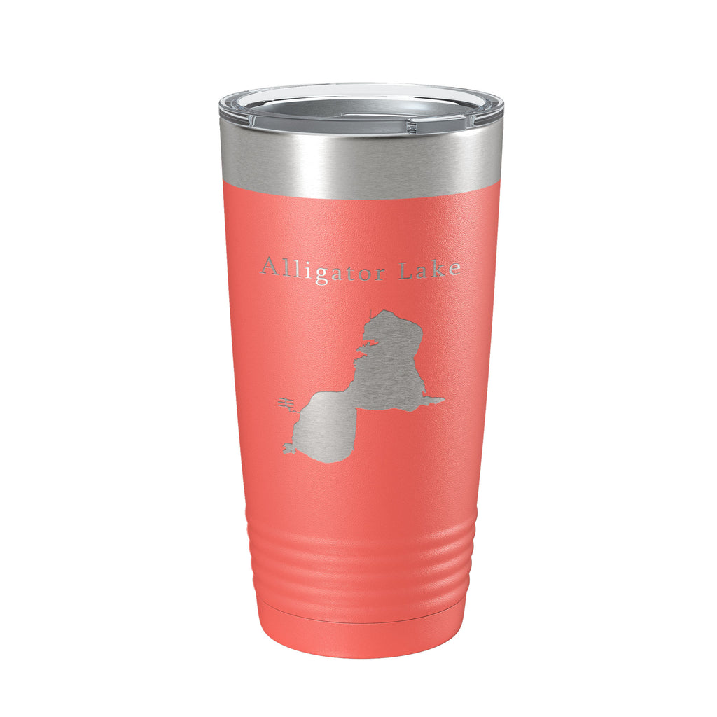 Alligator Lake Map Tumbler Travel Mug Insulated Laser Engraved Coffee Cup Osceola Kissimmee Florida 20 oz