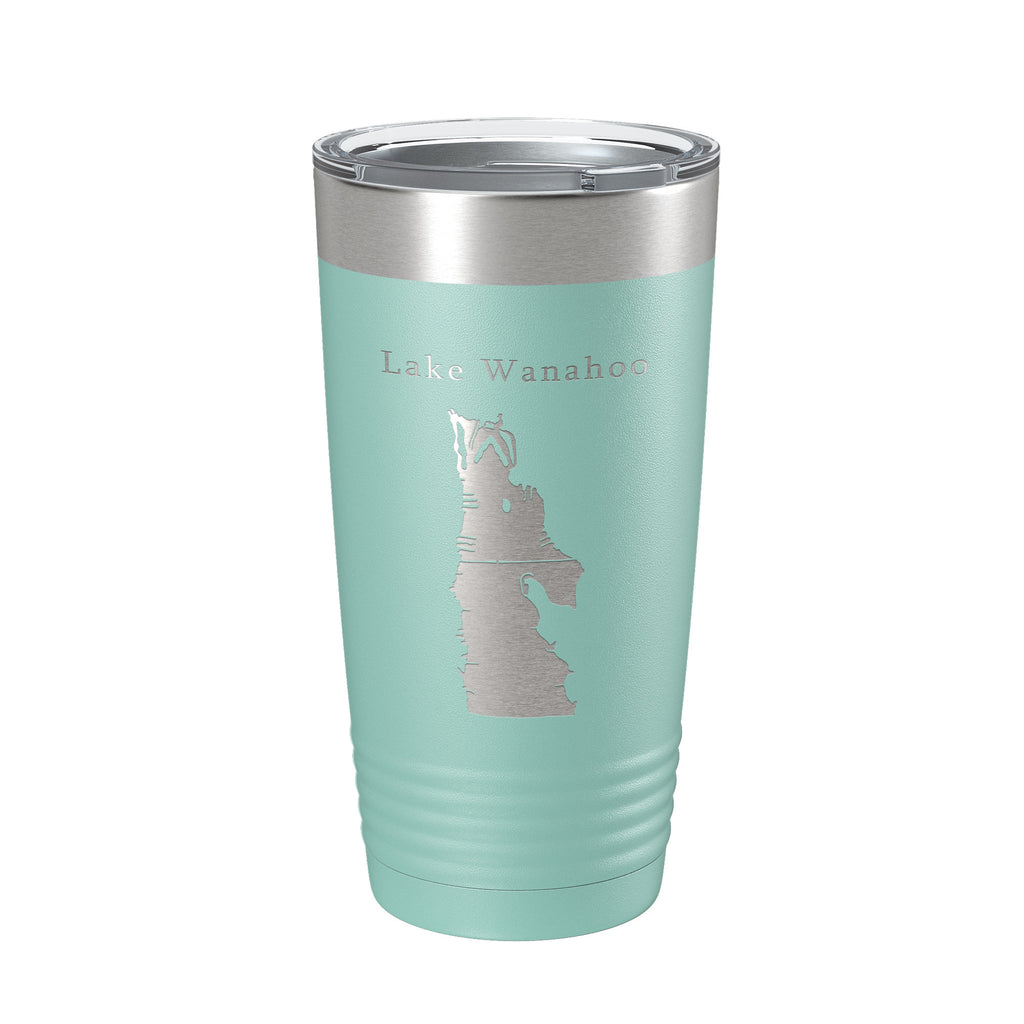 Lake Wanahoo Map Tumbler Travel Mug Insulated Laser Engraved Coffee Cup Nebraska 20 oz