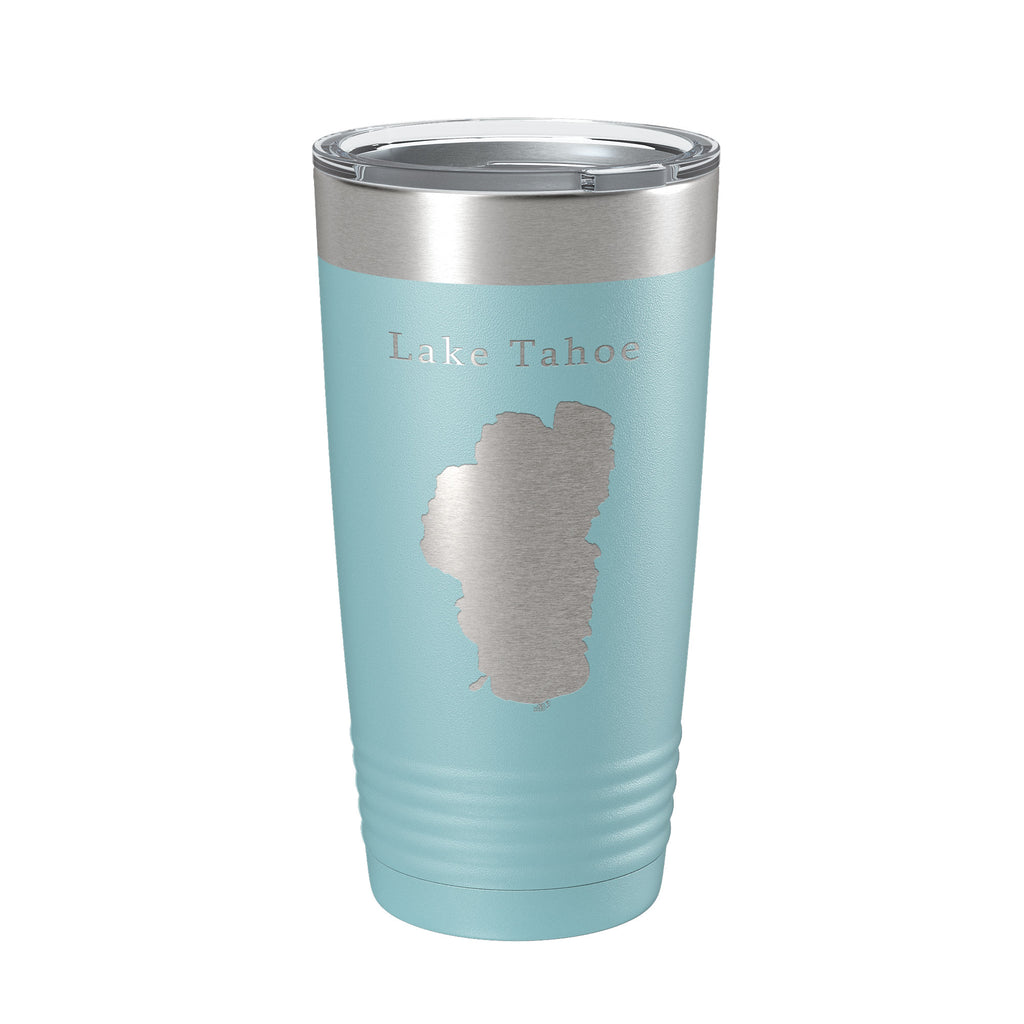 Lake Tahoe Map Tumbler Travel Mug Insulated Laser Engraved Coffee Cup California Nevada 20 oz