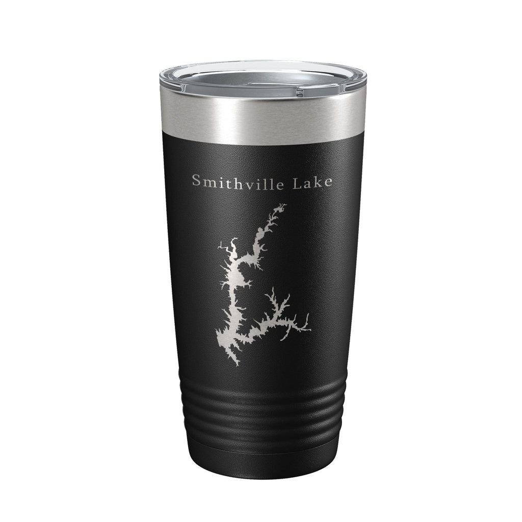 Smithville Lake Map Tumbler Travel Mug Insulated Laser Engraved Coffee Cup Missouri 20 oz