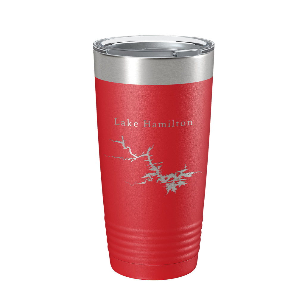 Lake Hamilton Map Tumbler Travel Mug Insulated Laser Engraved Coffee Cup Arkansas 20 oz