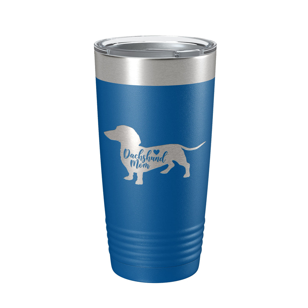 Dachshund Mom Tumbler Dog Travel Mug Gift Insulated Laser Engraved Coffee Cup 20 oz