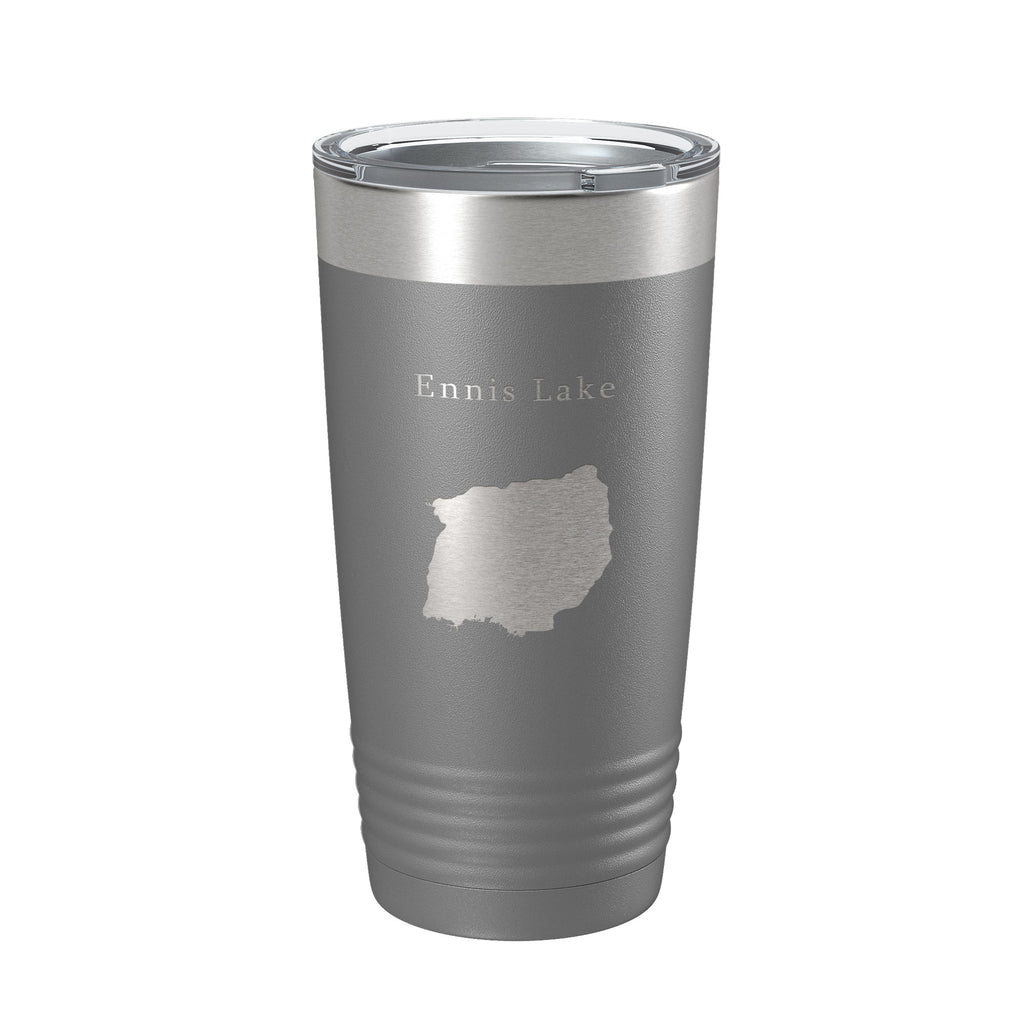 Ennis Lake Map Tumbler Travel Mug Insulated Laser Engraved Coffee Cup Montana 20 oz