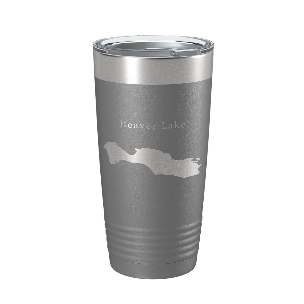 Beaver Lake Map Tumbler Travel Mug Insulated Laser Engraved Coffee Cup Asheville North Carolina 20 oz