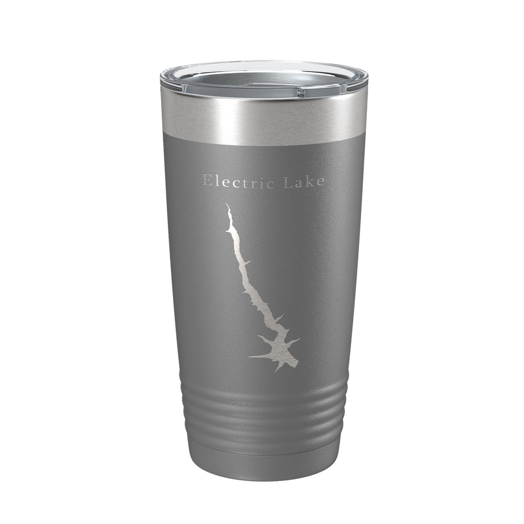 Electric Lake Map Tumbler Travel Mug Insulated Laser Engraved Coffee Cup Utah 20 oz