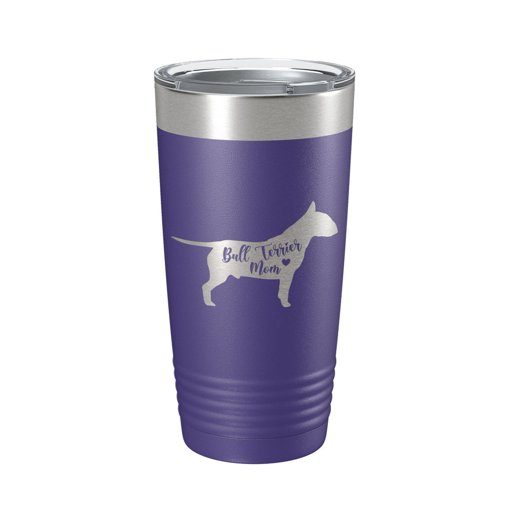 Bull Terrier Mom Tumbler Dog Travel Mug Gift Insulated Laser Engraved Coffee Cup 20 oz