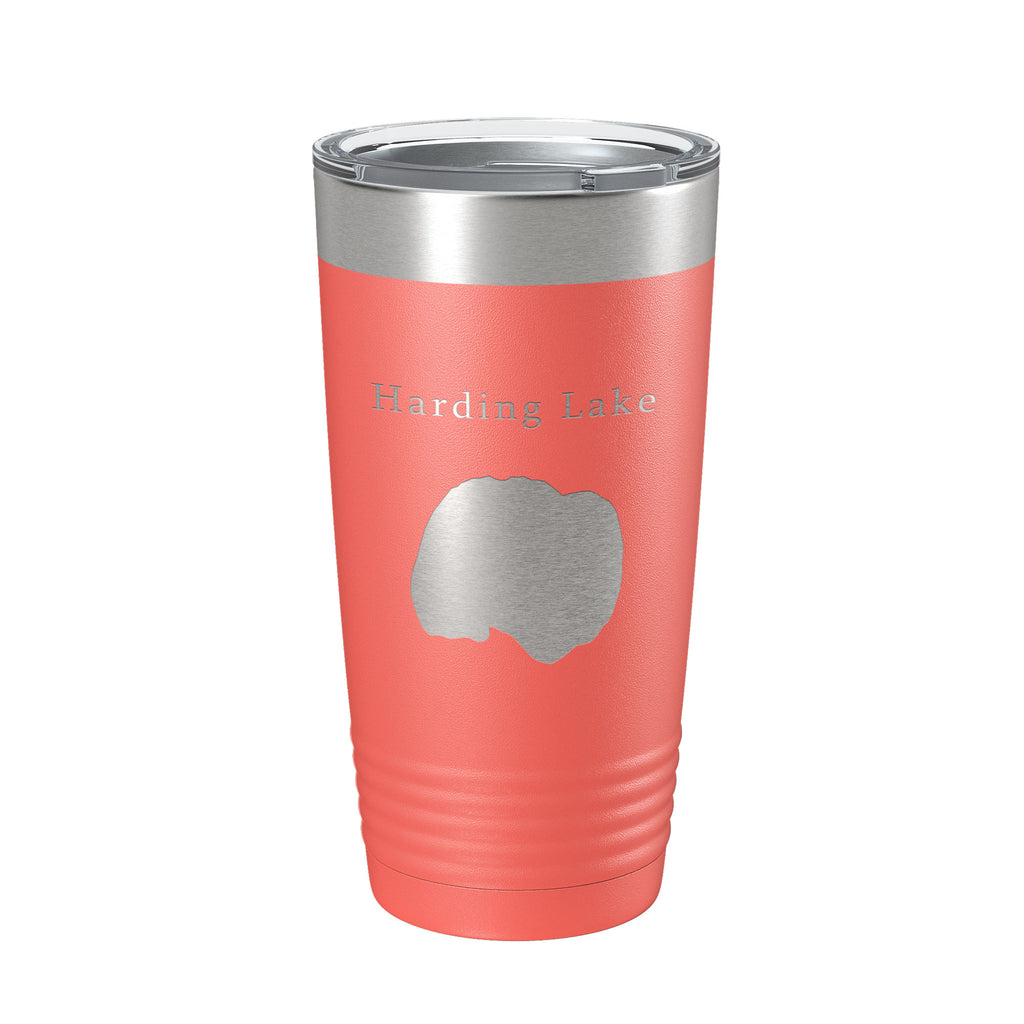 Harding Lake Map Tumbler Travel Mug Insulated Laser Engraved Coffee Cup Alaska 20 oz