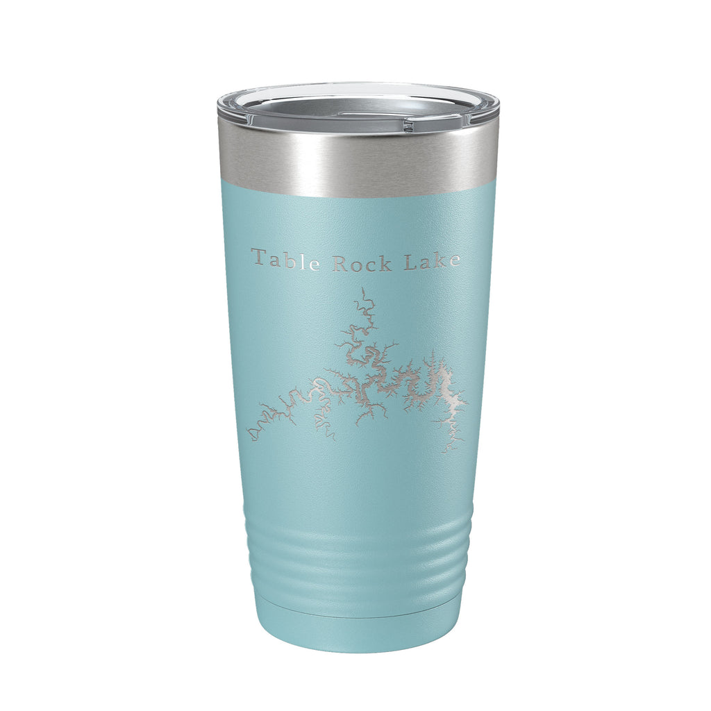 Table Rock Lake Map Tumbler Travel Mug Insulated Laser Engraved Coffee Cup Arkansas Missouri 20 oz