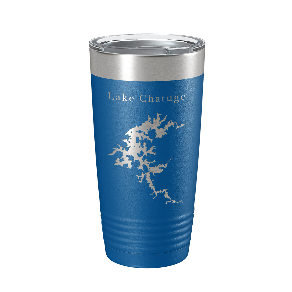 Lake Chatuge Map Tumbler Travel Mug Insulated Laser Engraved Coffee Cup Georgia North Carolina 20 oz