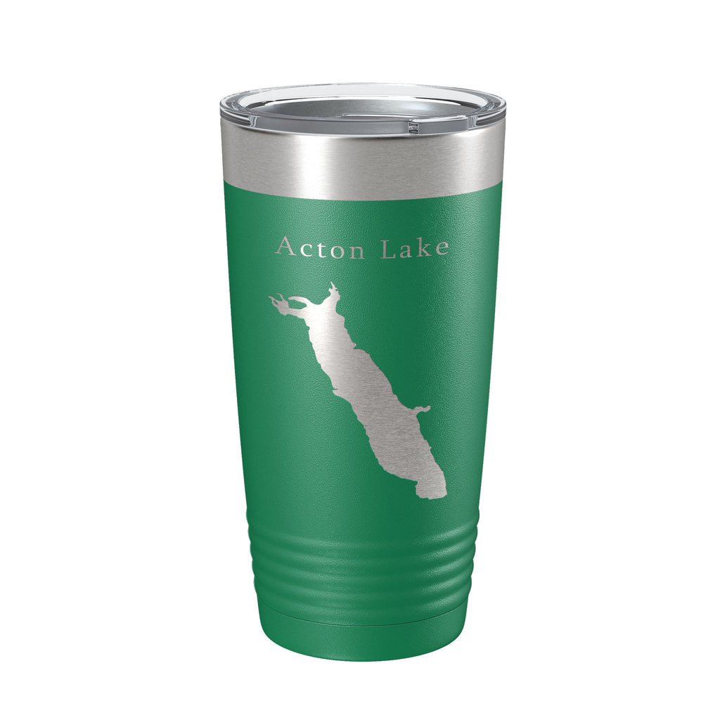 Acton Lake Hueston Woods Map Tumbler Travel Mug Insulated Laser Engraved Coffee Cup Ohio 20 oz