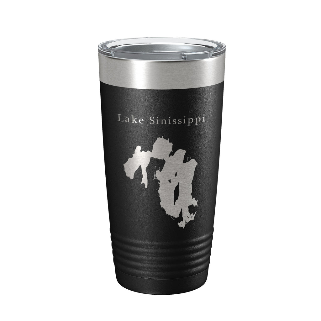 Lake Sinissippi Map Tumbler Travel Mug Insulated Laser Engraved Coffee Cup Wisconsin 20 oz