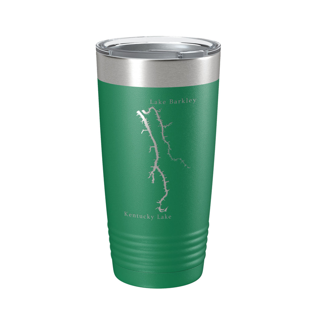 Kentucky & Barkley Lakes Map Tumbler Travel Mug Insulated Laser Engraved Coffee Cup Kentucky, Tennessee 20 oz