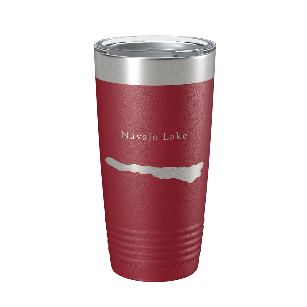 Navajo Lake Map Tumbler Travel Mug Insulated Laser Engraved Coffee Cup Utah 20 oz