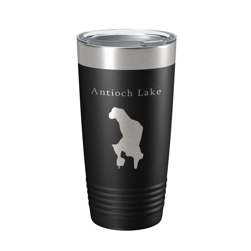 Antioch Lake Map Tumbler Travel Mug Insulated Laser Engraved Coffee Cup Illinois 20 oz