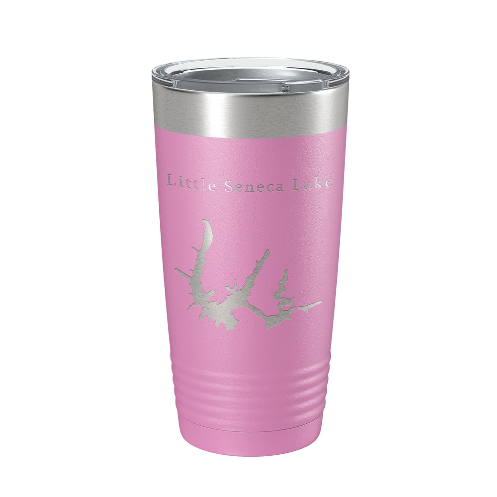 Little Seneca Lake Map Tumbler Travel Mug Insulated Laser Engraved Coffee Cup Maryland 20 oz