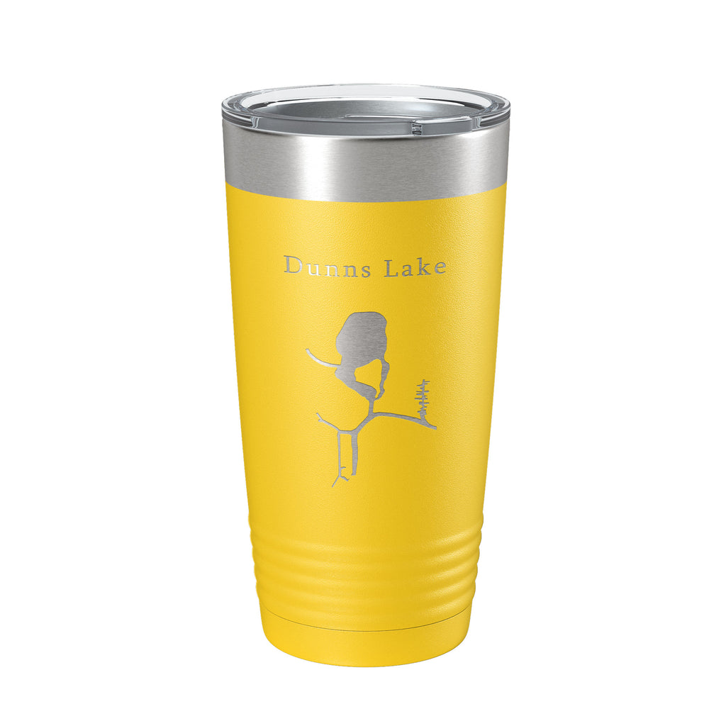 Dunns Lake Map Tumbler Travel Mug Insulated Laser Engraved Coffee Cup Illinois 20 oz