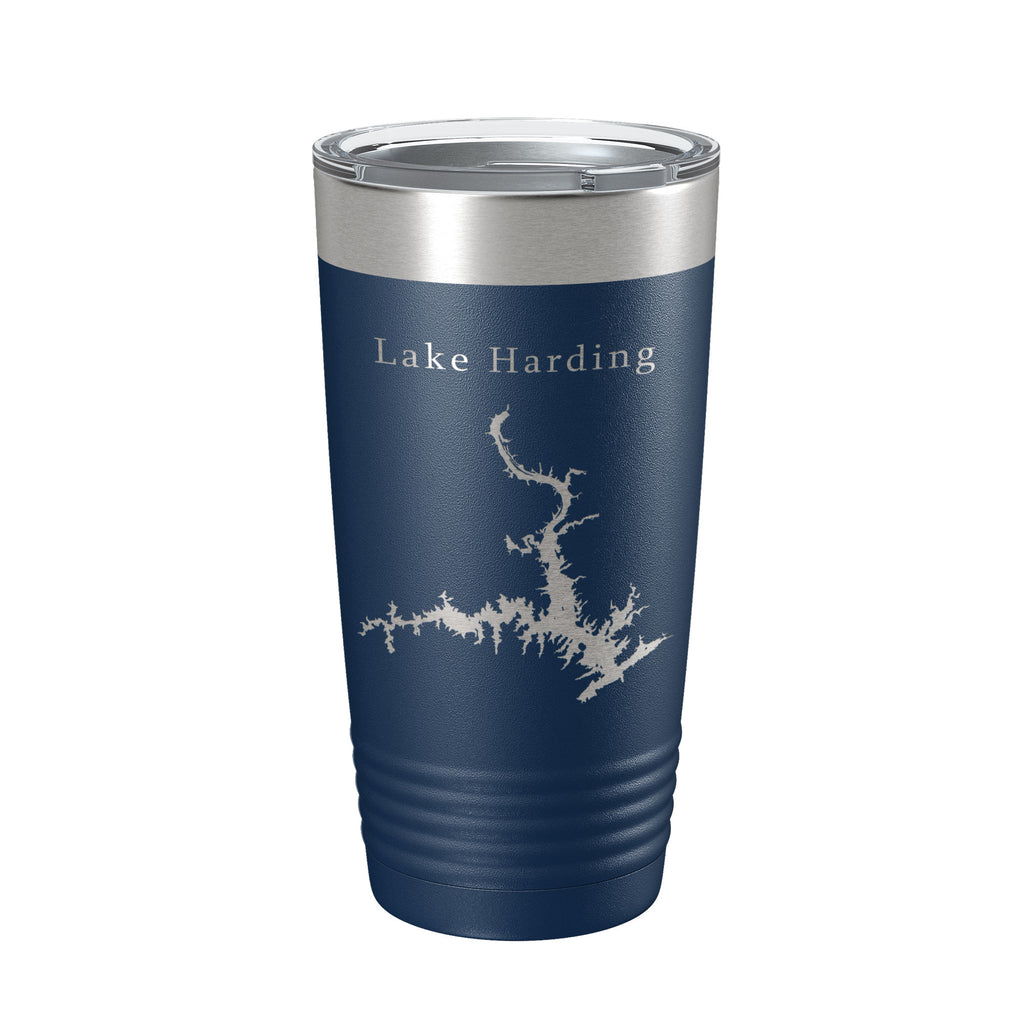 Lake Harding Map Tumbler Travel Mug Insulated Laser Engraved Coffee Cup Alabama Georgia 20 oz