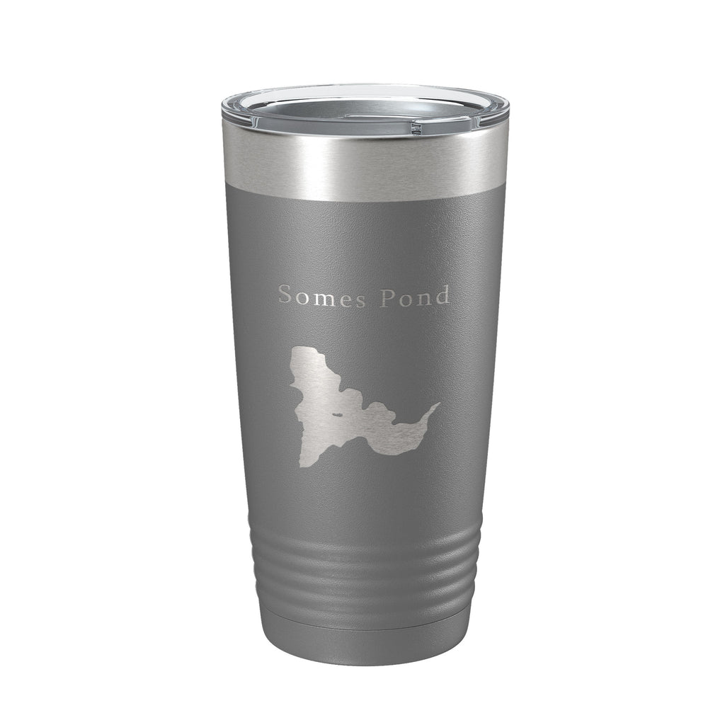 Somes Pond Tumbler Lake Map Travel Mug Insulated Laser Engraved Coffee Cup Acadia Maine 20 oz